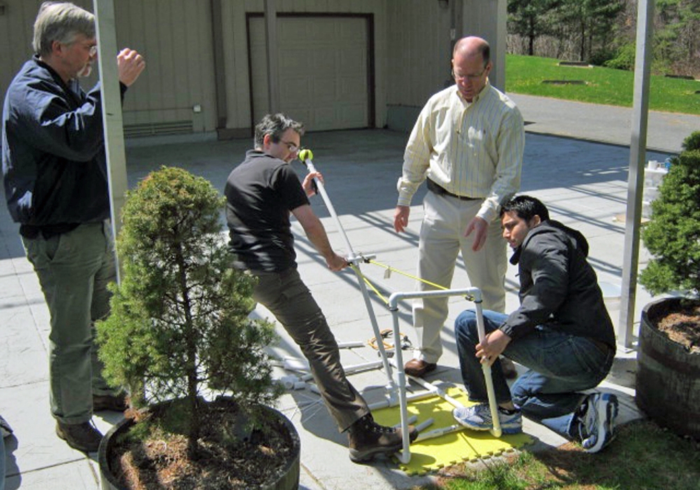 A group of men working on a project.