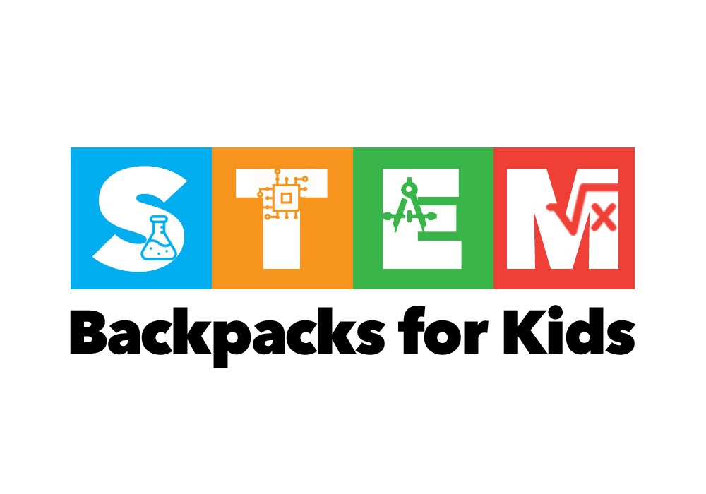 The logo for stem backpacks for kids.