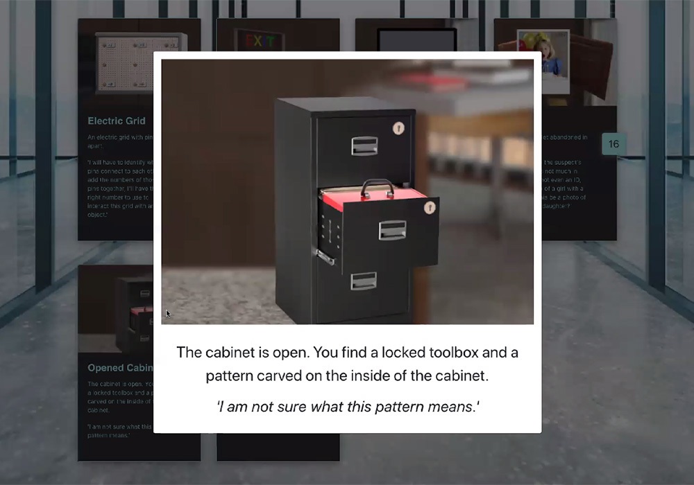 A picture of a file cabinet in a room.