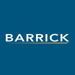 The barrick logo on a blue background.