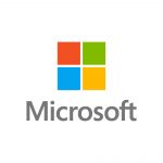 Microsoft logo on a white background.