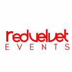 Red velvet events logo with a touch of team building.