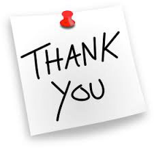 A thank you note on a white background.