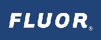 Fluor logo on a blue background.