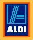The aldi logo on a yellow background.