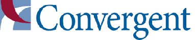 A logo for a company called convergent.