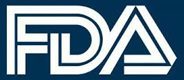 The fda logo on a blue background.
