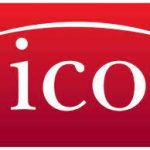 The ico logo on a red square representing team building in Utah.