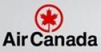 Air canada logo on a grey background.