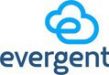 A logo for evergent, with a cloud in the middle.