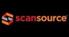 Scansource logo on a black background.
