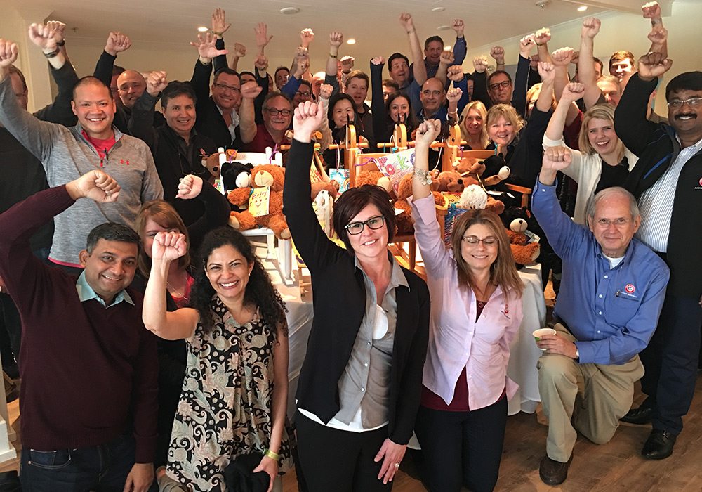 A group of people posing for a photo.