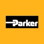 The parker logo on a yellow background.