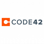 Code42 logo on a black background.