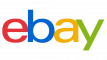 Ebay logo on a brown background.