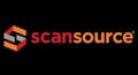 Scansource logo on a black background.