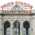 The union station travel and train building in denver, colorado.