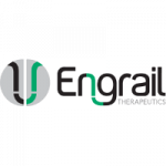 Engrail therapeutics logo on a black background at corporate events in San Diego.