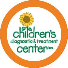 Logo of Children's Diagnostic & Treatment Center inc. features a sunflower with green text in a circular orange border.
