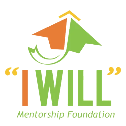 Logo of the "I WILL Mentorship Foundation" featuring stylized orange and green houses with the text "I WILL" and "Mentorship Foundation" below.