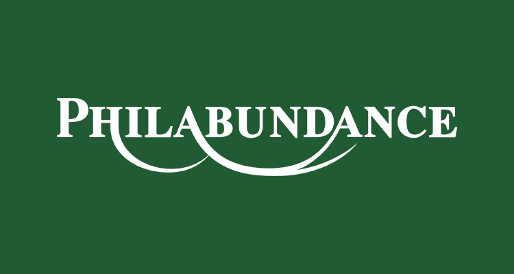 Philabundance logo with white text on a dark green background.