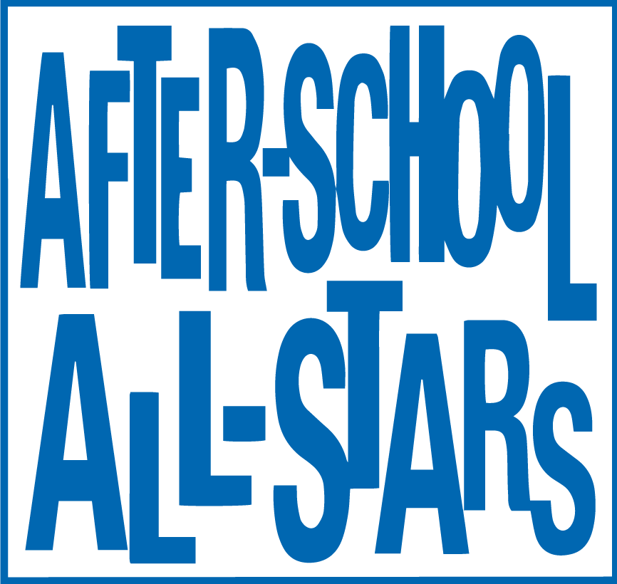 The image shows the text "After-School All-Stars" in bold, blue, capital letters.