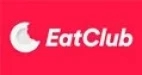 EAT The eat club logo on a red background.